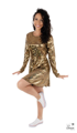 gold disco dress