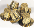 Gold Happy New Year Top Hat
