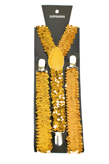 Golden glitter suspenders