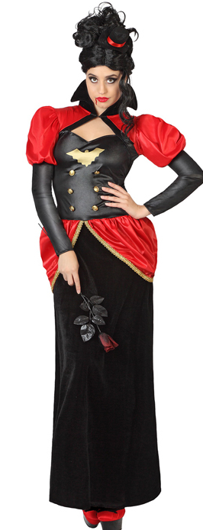 Gothic Vampierenjurk met Rode Accenten