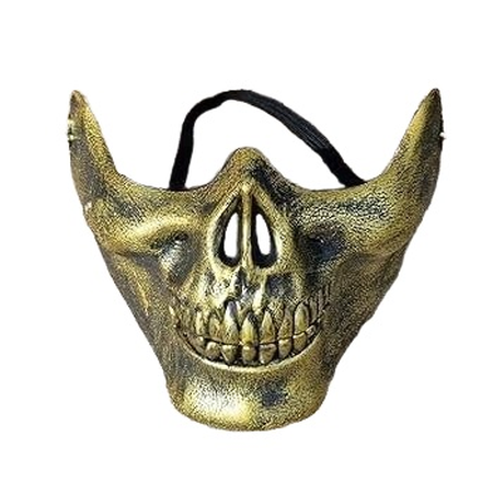 Goud Skelet Half halloween Masker Met Elastiek