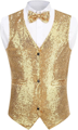 Gouden glitter ondervestje met strik
