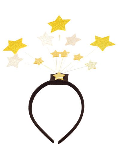 Gouden glitter sterren hoofd accessoire /diadeem