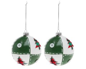 green and white Christmas bauble