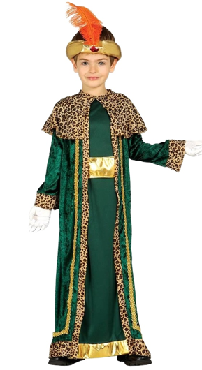 Green king costume for kids