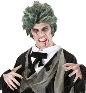 green zombie wig
