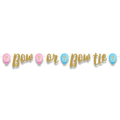 Greeting line gender reveal glitter (163cm)
