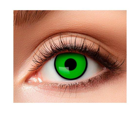 Griezelige Groene Demon Ooglenzen - Feestelijke Special Effects