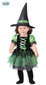 Groen baby heks verkleedpakje voor halloween