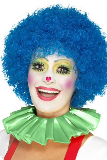 Groene geplooide clown kraag