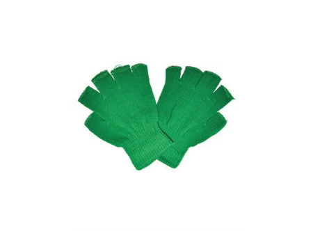 Groene vingerloze handschoenen