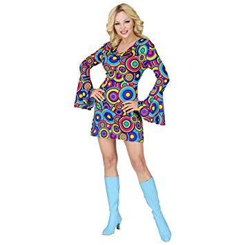Groovy disco jaren 70 jurk voor dames