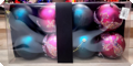 Grote luxe Glitter Kerstballen groen/fuchsia 8 stuks