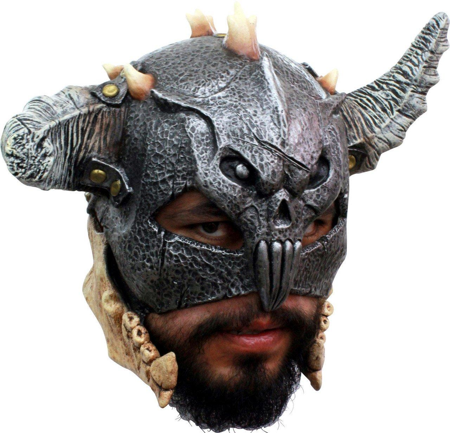 Guerrier barbare avec masque en latex de mâchoire inférieure