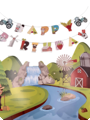 Guirlande de joyeux anniversaire à la ferme