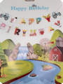Guirlande de joyeux anniversaire à la ferme