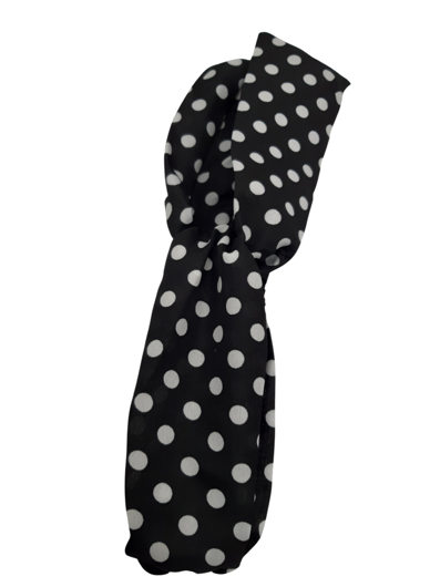 Haarband rockabilly met bolletjes Zwart