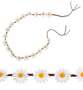 hair ribbon with flowers hippie