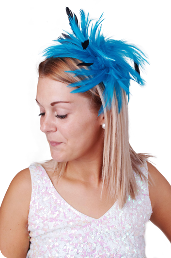 Hairpiece Plume Turquoise