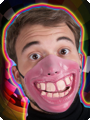 Half masker grote smile