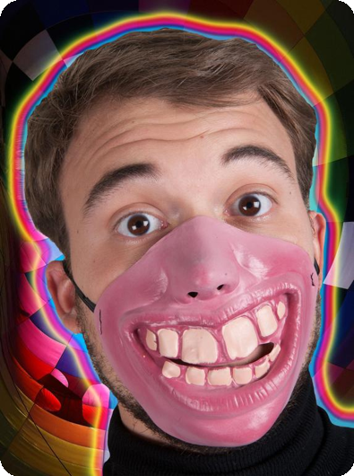 Half masker grote smile