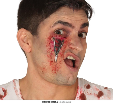 Halloween a remporté la blessure de la fermeture éclair