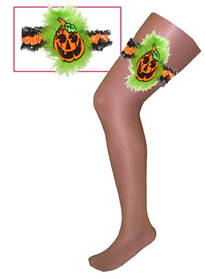 Halloween Accessoire Kousenband - Pompoen