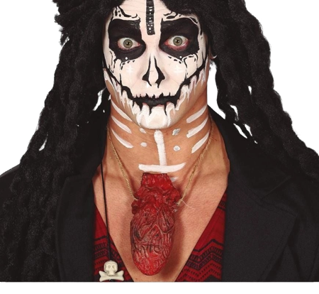 Halloween bloody hart ketting