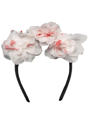 Halloween headband white flowers with blood.