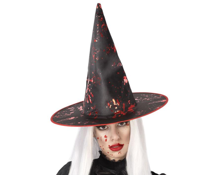 Halloween heksenhoed met bloed