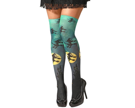Halloween knee-high stockings green