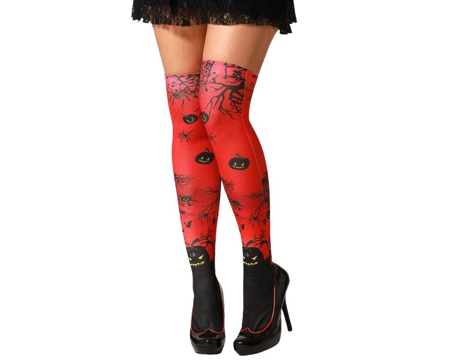 Halloween knee-high stockings red