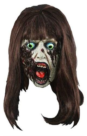 halloween masker zombie dame met haar