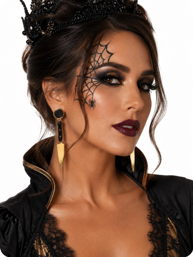 Halloween oorbellen gouden mes