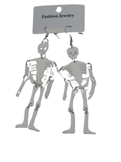 Halloween oorbellen skelet
