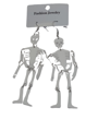 Halloween skeleton earrings