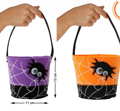 Halloween snoep draagmandje Spider per stuk