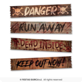 Halloween window posters 70 x 13 cm 4 pieces
