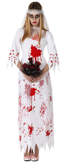 Halloween zombie bruid