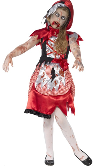 Halloween zombie Little Red Riding Hood dress for girls