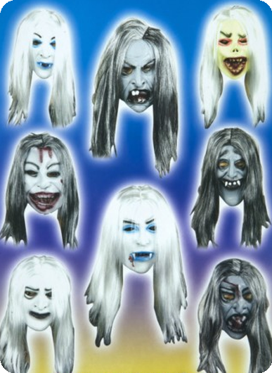 Halloweenmasker met haar