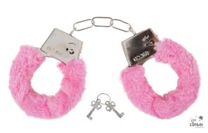 handcuffs with pink plush