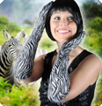 Handschoenen zebra 