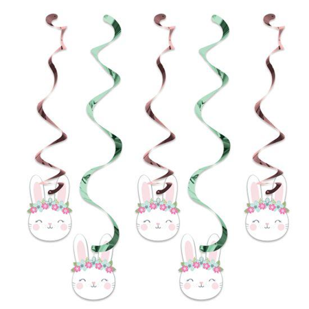 Hangdecoratie birthday bunny (5st)