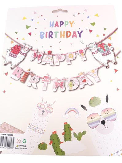 Happy birthday banner lama
