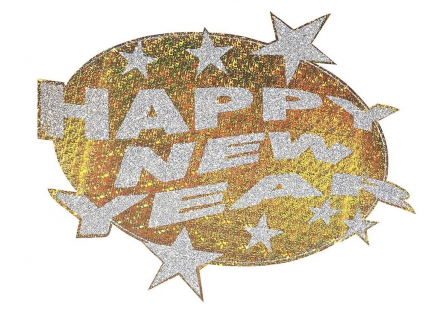 Happy new year papieren deco
