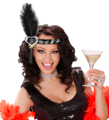 Happy newyear headband with feather