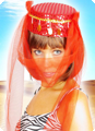 Harem hoedje rood