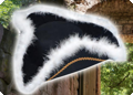 Hat with white fur