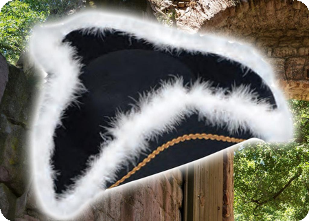 Hat with white fur